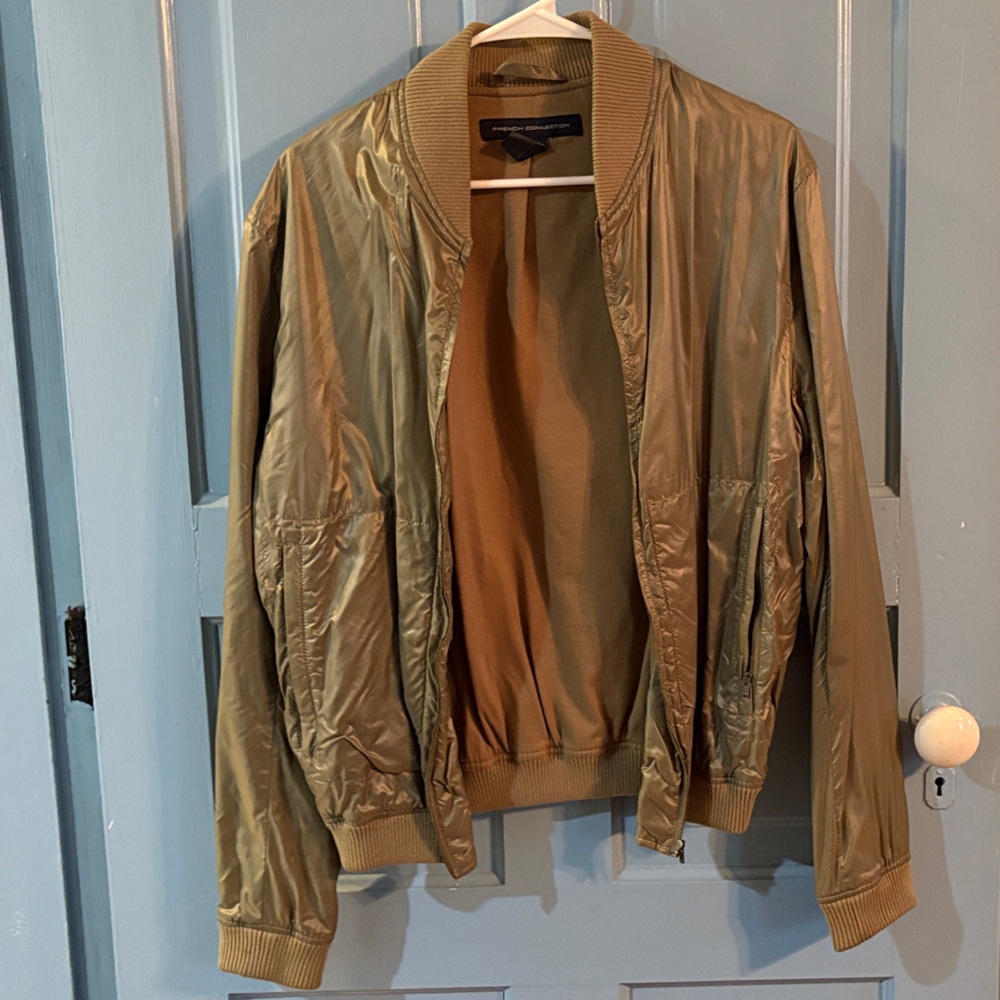 French Connection Khaki Bomber Jacket